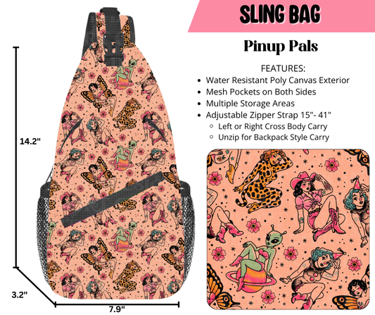Preorder! Closes 9/17. ETA Dec. Pinup Pals Sling Bag