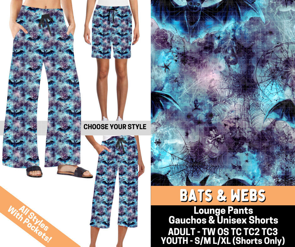 Preorder! Closes 7/1. ETA Oct. Bats & Webs Combo Lounge Lengths