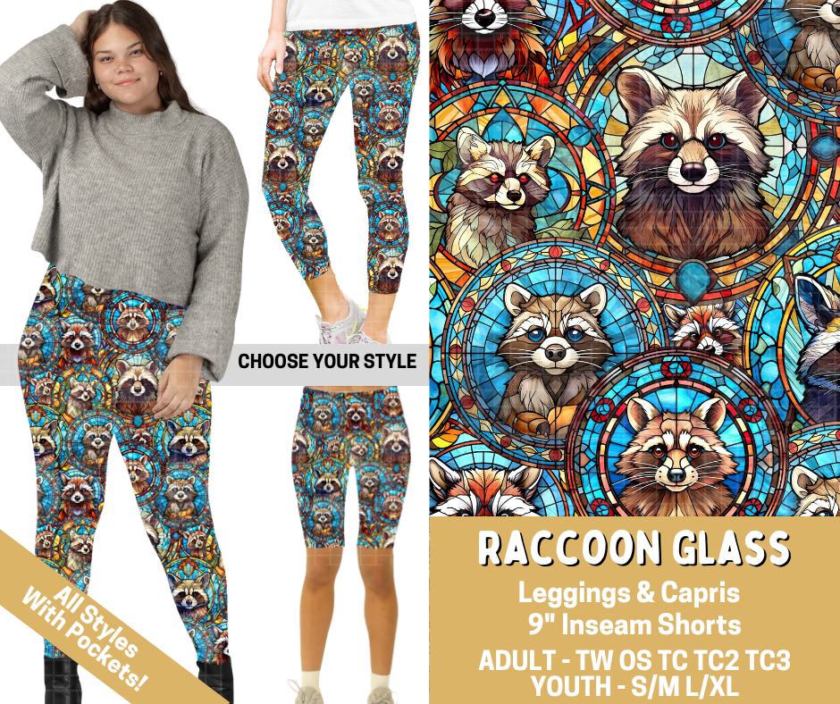 Preorder! Closes 2/26. ETA May. Raccoon Glass Combo Legging Lengths