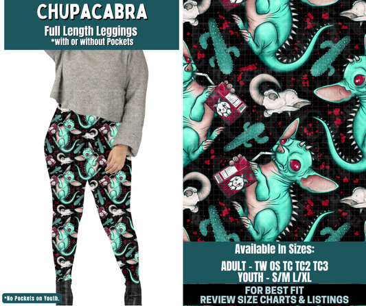 Preorder! Closes 2/5. ETA May. Chupacabra Full Length Leggings w/wo Pockets