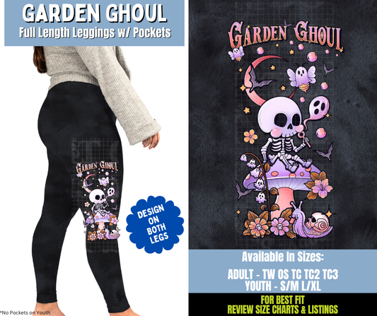 Preorder! Closes 12/15. ETA March. Garden Ghoul Full Length Leggings w/ Side Leg Designs
