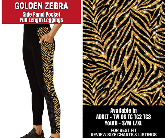 Preorder! Closes 10/26. ETA Jan. Golden Zebra Side Panel Pocket Full Length Leggings