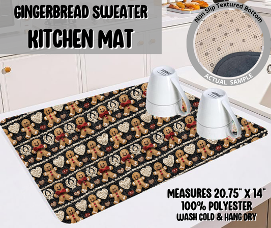 Preorder! Closes 9/10. ETA Dec. Gingerbread Sweater Kitchen Mat
