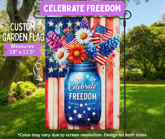 Preorder! Closes 5/11. ETA August. Celebrate Freedom Garden Flag