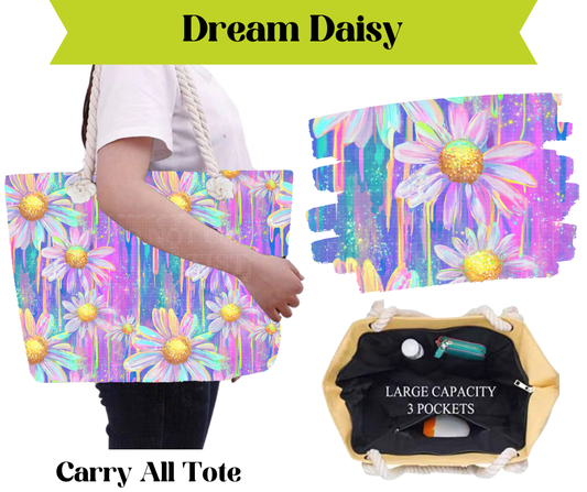 Preorder! Closes 3/16. ETA May. Dream Daisy Carry All Tote