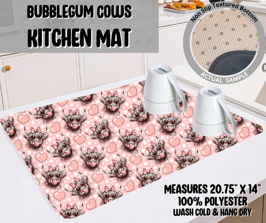 Preorder! Closes 11/26. ETA Feb. Bubblegum Cows Kitchen Mat