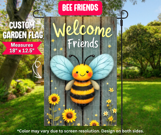 Preorder! Closes 12/25. ETA March. Bee Friends Garden Flag