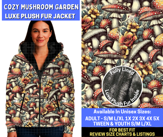 Preorder! Closes 10/20. ETA Jan. Cozy Mushroom Garden Luxe Fur Jacket