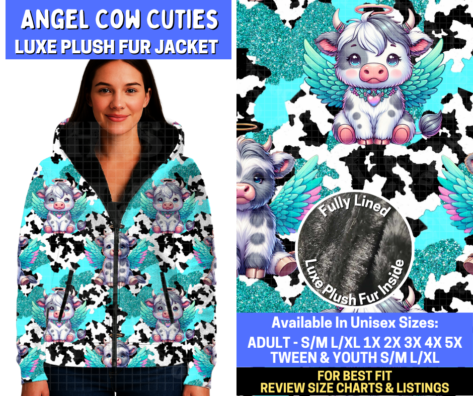 Preorder! Closes 10/20. ETA Jan. Angel Cow Cuties Luxe Fur Jacket