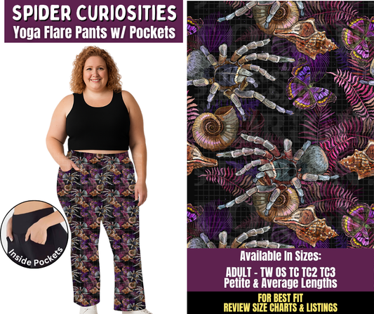 Preorder! Closes 11/4. ETA Feb. Spider Curiosities Yoga Flare Pants