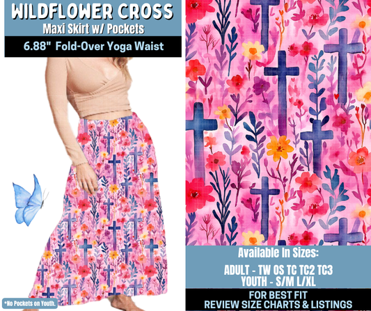 Preorder! Closes 1/15. ETA April. Wildflower Cross Maxi Skirt