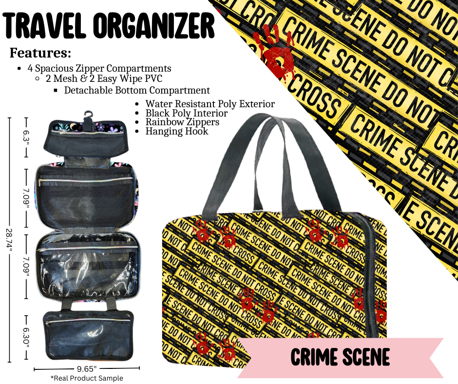 Preorder! Closes 3/30. ETA June. Crime Scene Travel Organizer