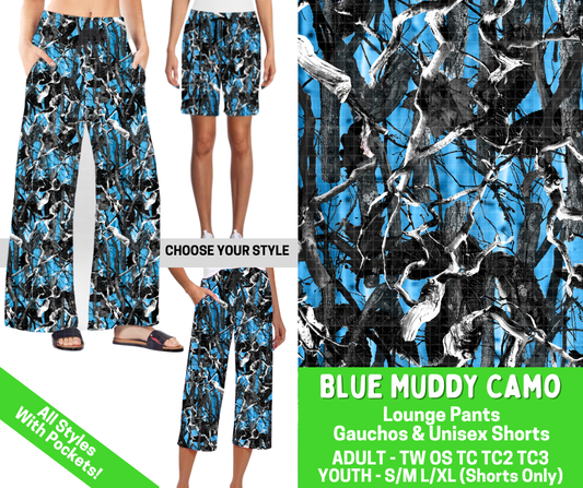 Preorder! Closes 2/25. ETA May. Blue Muddy Camo Combo Lounge Lengths