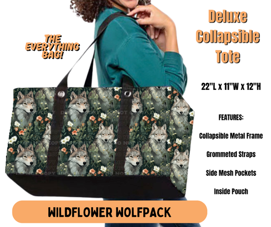Preorder! Closes 7/2. ETA Oct. Wildflower Wolfpack Collapsible Tote