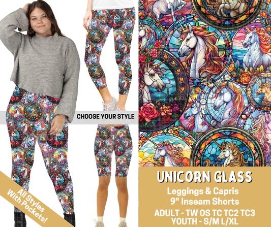 Preorder! Closes 2/26. ETA May. Unicorn Glass Combo Legging Lengths
