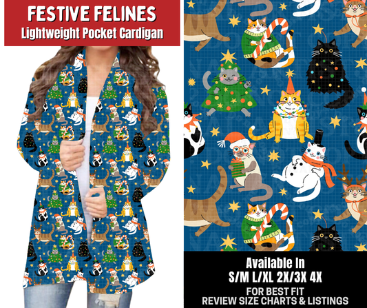 Preorder! Closes 8/31. ETA Dec. Festive Felines Cardigan