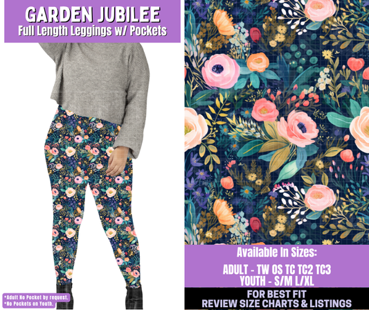 Preorder! Closes 1/5. ETA March. Garden Jubilee Full Length Leggings w/wo Pockets