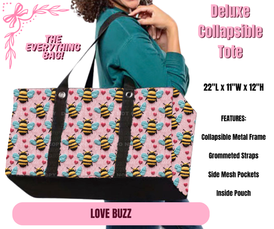 Preorder! Closes 11/27. ETA Feb. Love Buzz Collapsible Tote
