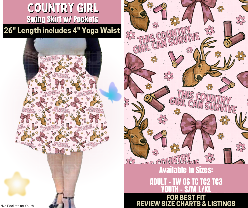 Preorder! Closes 9/25. ETA Dec. Country Girl Swing Skirt