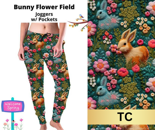 Bunny Flower Field Joggers