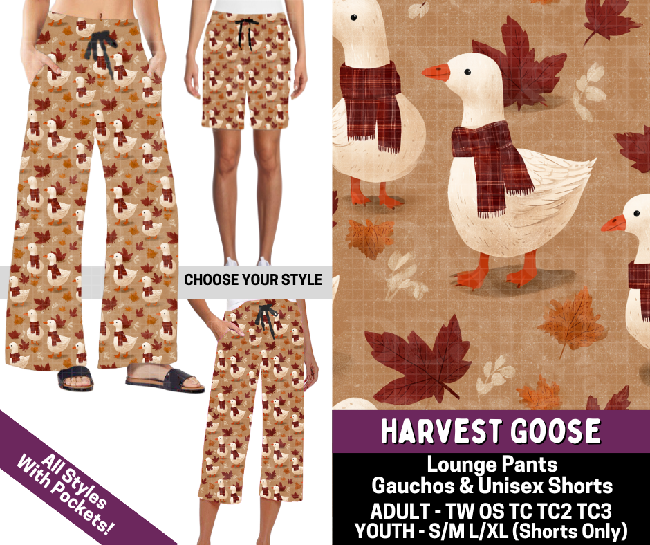 Preorder! Closes 7/9. ETA Oct. Harvest Goose Combo Lounge Lengths