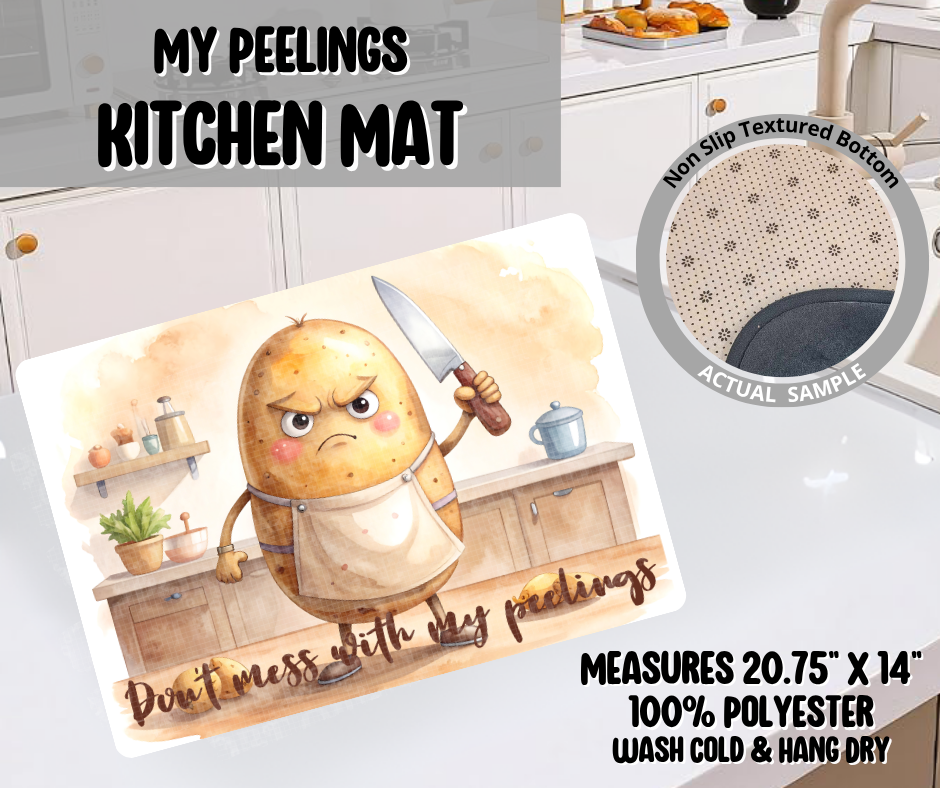 Preorder! Closes 11/26. ETA Feb. My Peelings Kitchen Mat