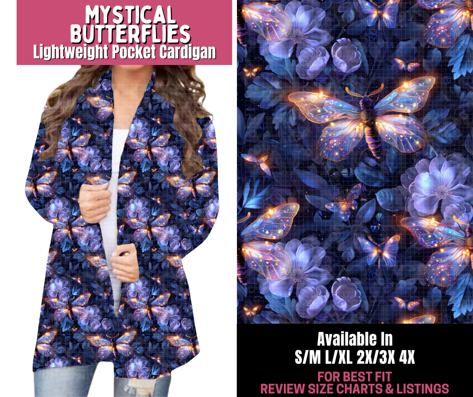 Preorder! Closes 11/10. ETA Jan. Mystical Butterflies Pocket Cardigan