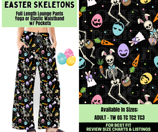 Preorder! Closes 1/19. ETA April. Easter Skeletons Full Length Lounge Pants