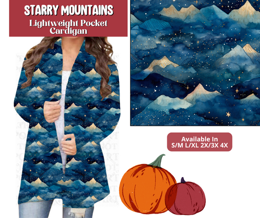 Preorder! Closes 6/30. ETA Sept. Starry Mountains Pocket Cardigan