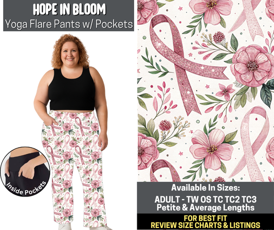 Preorder! Closes 5/19. ETA Aug. Hope In Bloom Yoga Flare Pants