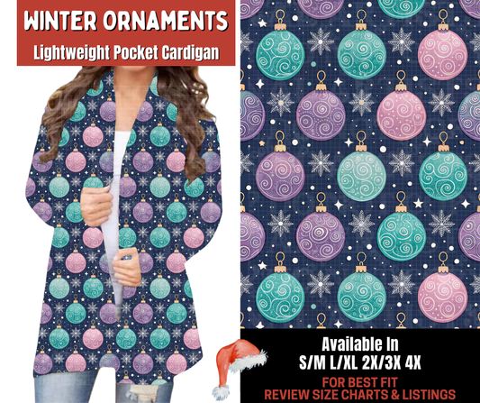 Preorder! Closes 9/24. ETA Dec. Winter Ornaments Pocket Cardigan