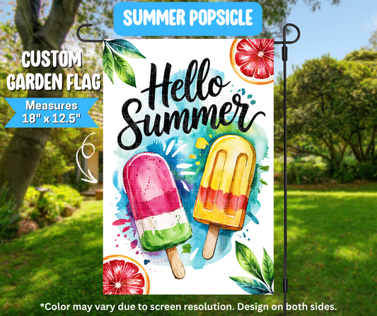 Preorder! Closes 3/9. ETA June. Summer Popsicle Garden Flag