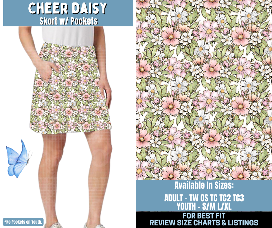 Preorder! Closes 1/15. ETA April. Cheer Daisy Skort