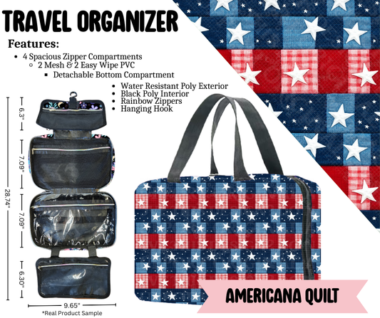 Preorder! Closes 3/30. ETA June. Americana Quilt Travel Organizer
