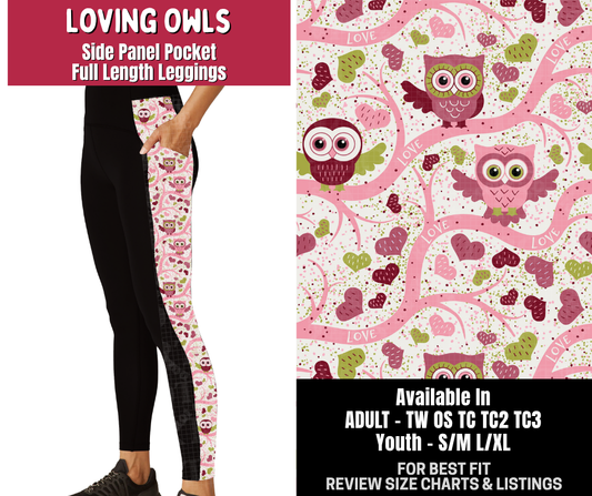 Preorder! Closes 10/14. ETA Jan. Loving Owls Side Panel Pocket Full Length Leggings
