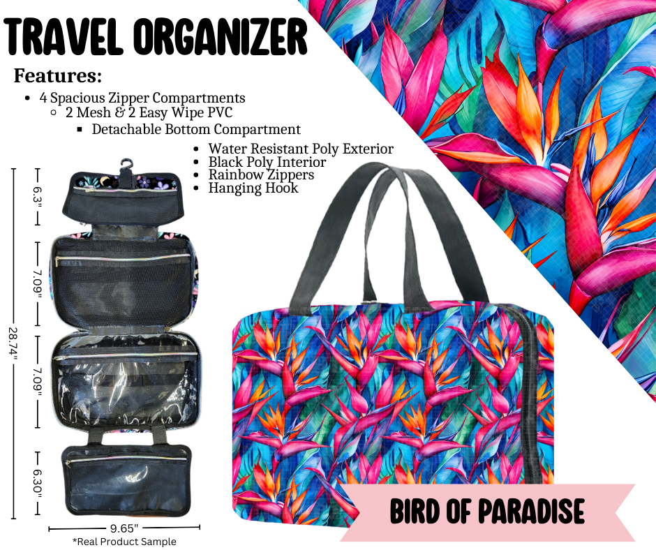 Preorder! Closes 3/30. ETA June. Birds of Paradise Travel Organizer