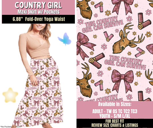 Preorder! Closes 9/25. ETA Dec. Country Girl Maxi Skirt