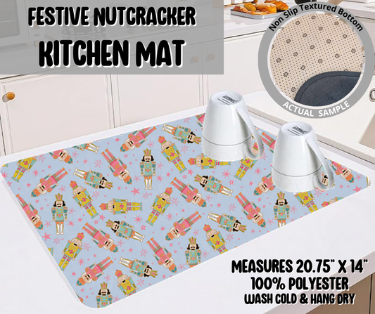 Preorder! Closes 9/10. ETA Dec. Festive Nutcracker Kitchen Mat