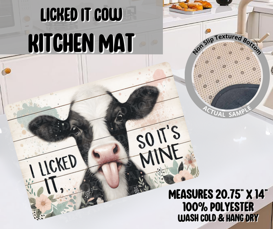 Preorder! Closes 9/10. ETA Dec. Licked It Cow Kitchen Mat