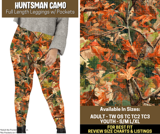 Preorder! Closes 9/12. ETA Dec. Huntsman Camo Full Length Leggings w/wo Pockets