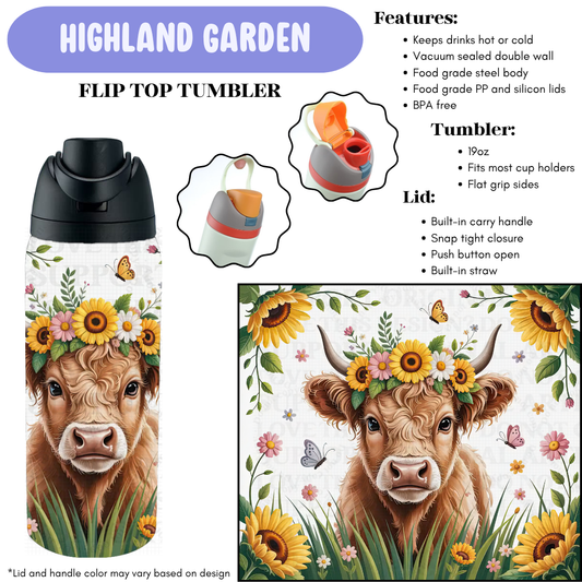 Preorder! Closes 12/11. ETA Feb. Highland Garden Flip Top Tumbler