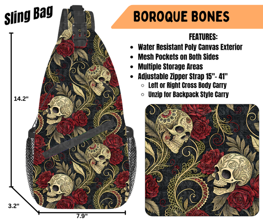 Preorder! Closes 6/22. ETA Sept. Boroque Bones Sling Bag