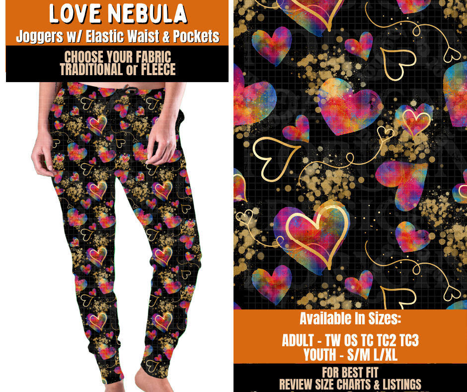 Preorder! Closes 11/2. ETA Feb. Love Nebula Joggers Choose Fleece or Traditional