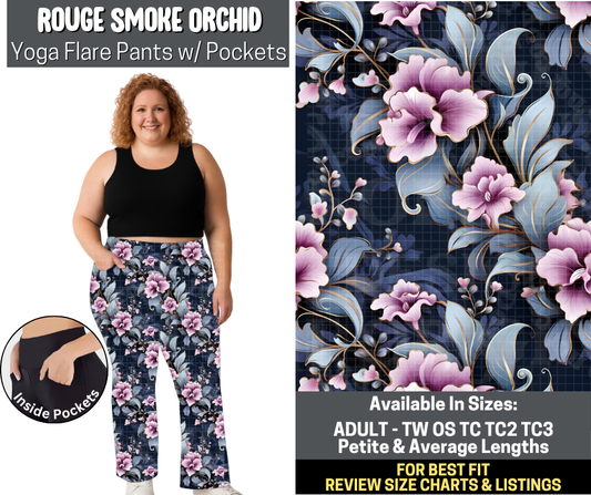 Preorder! Closes 5/19. ETA Aug. Rouge Smoke Orchid Yoga Flare Pants