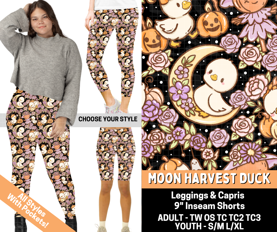 Preorder! Closes 7/1. ETA Oct. Moon Harvest Duck Combo Legging Lengths