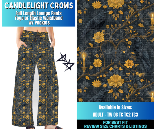 Preorder! Closes 12/17. ETA March. Candlelight Crows Full Length Lounge Pants