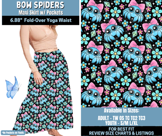 Preorder! Closes 1/15. ETA April. Bow Spiders Maxi Skirt
