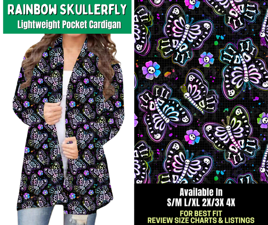 Preorder! Closes 2/18. ETA May. Rainbow Skullerfly Pocket Cardigan