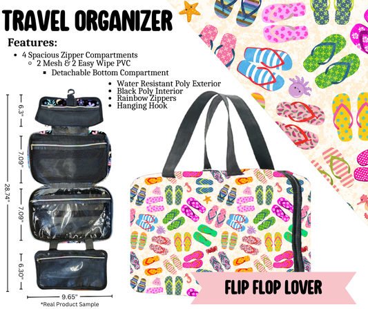 Preorder! Closes 3/30. ETA June. Flip Flop Lover Travel Organizer