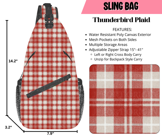 Preorder! Closes 9/17. ETA Dec. Thunderbird Plaid Sling Bag